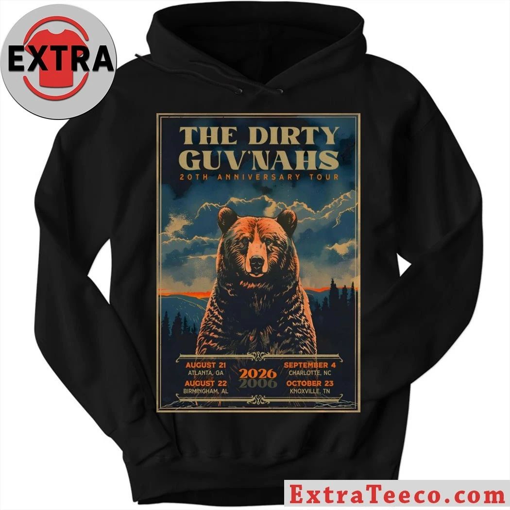 The Dirty Guv’nahs 2026 20th Anniversary Tour Poster Shirt