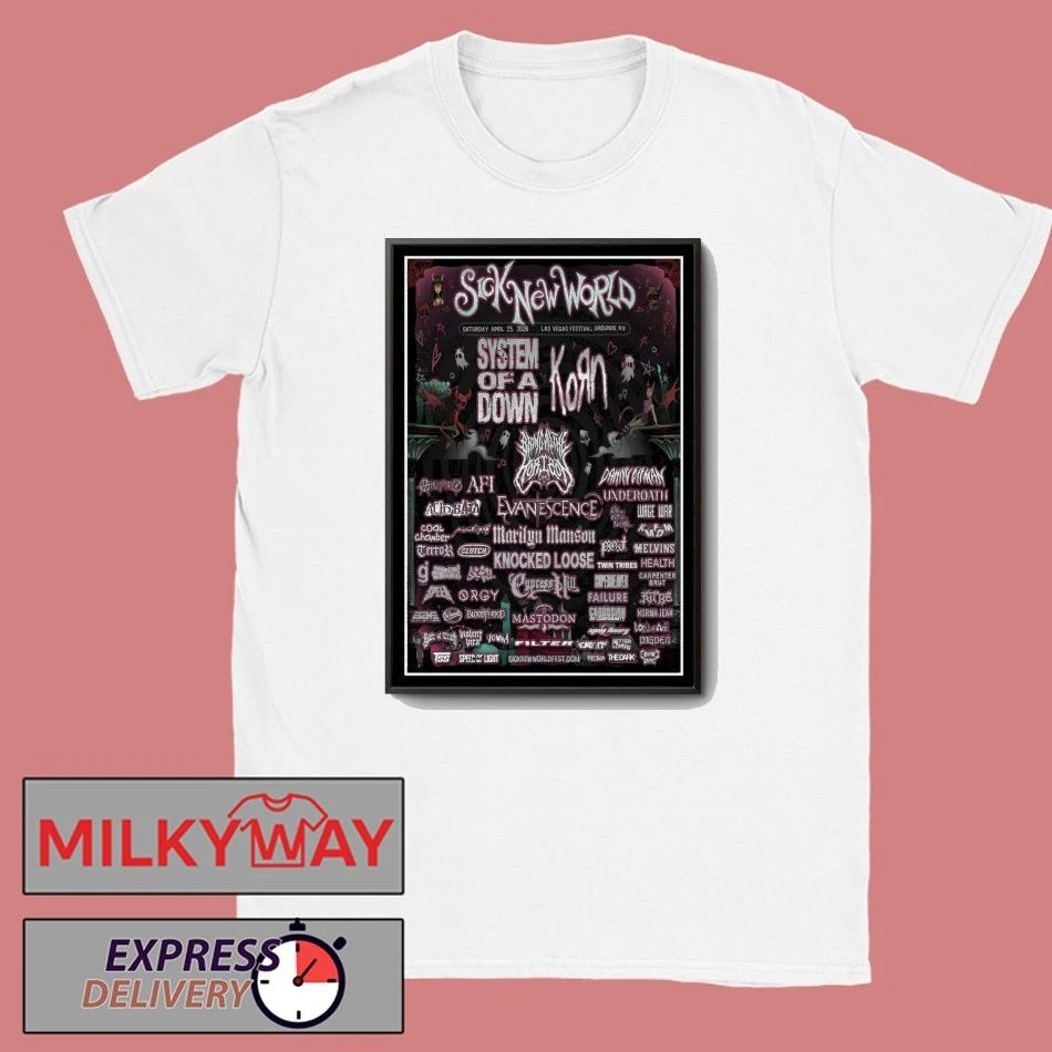 Sick New World April 25 2026 Las Vegas Festival Grounds, NV Poster shirt