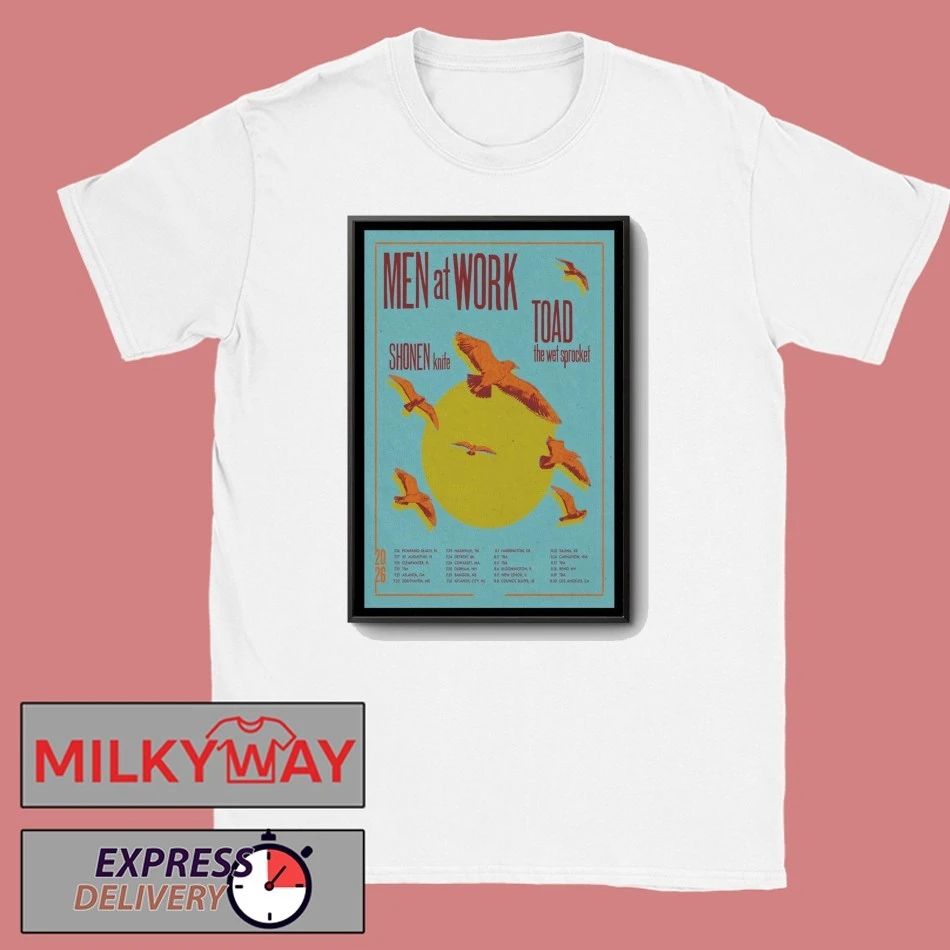 Shonen Knife, Men At Work and Toad the Wet Sprocket Summer Tour 2026 Poster shirt