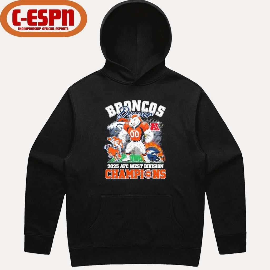 Broncos Mascot 2025 AFC West Champions Shirt