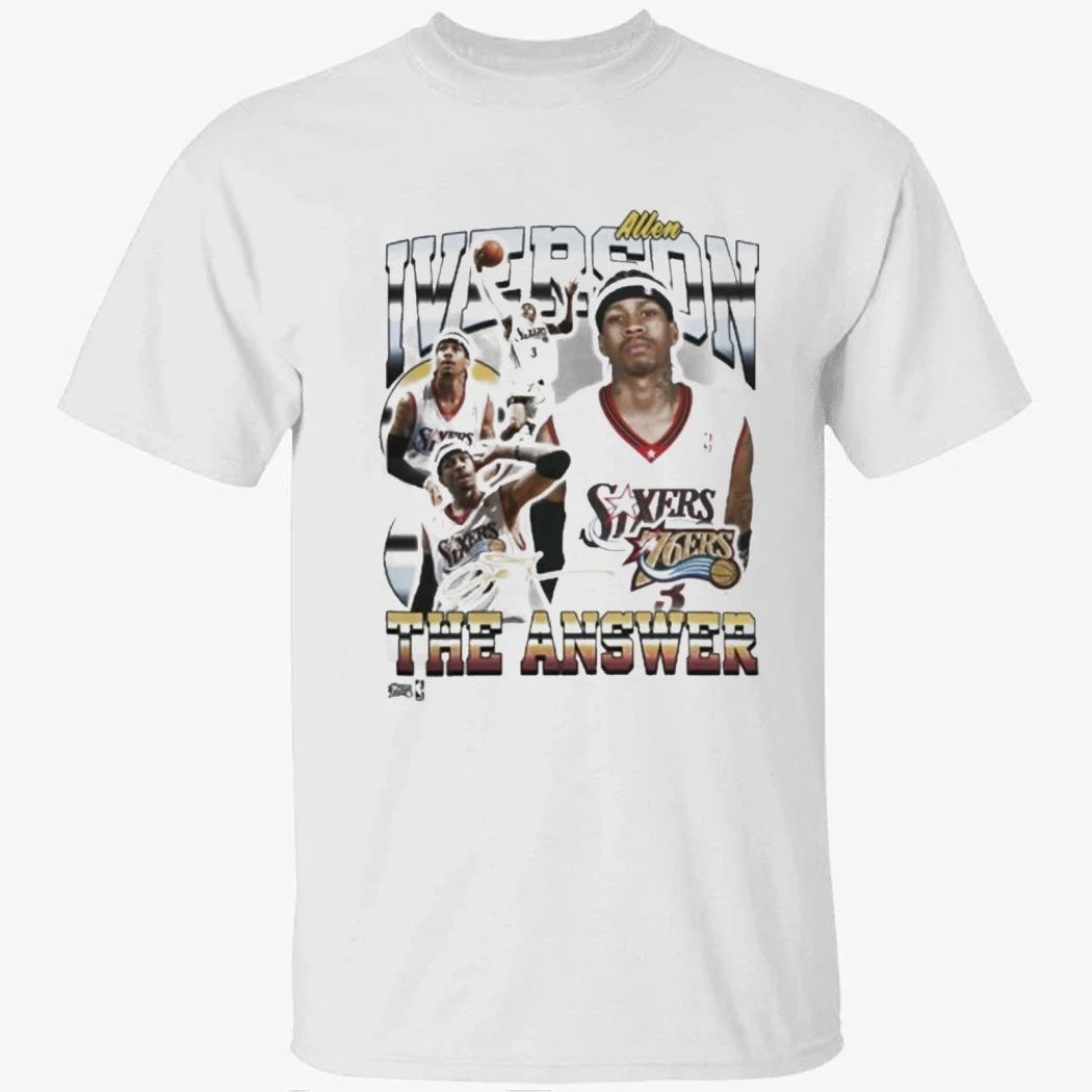 Allen Iverson Philadelphia 76ers Mitchell & Ness Hardwood Classics Commemorative Player T-Shirt