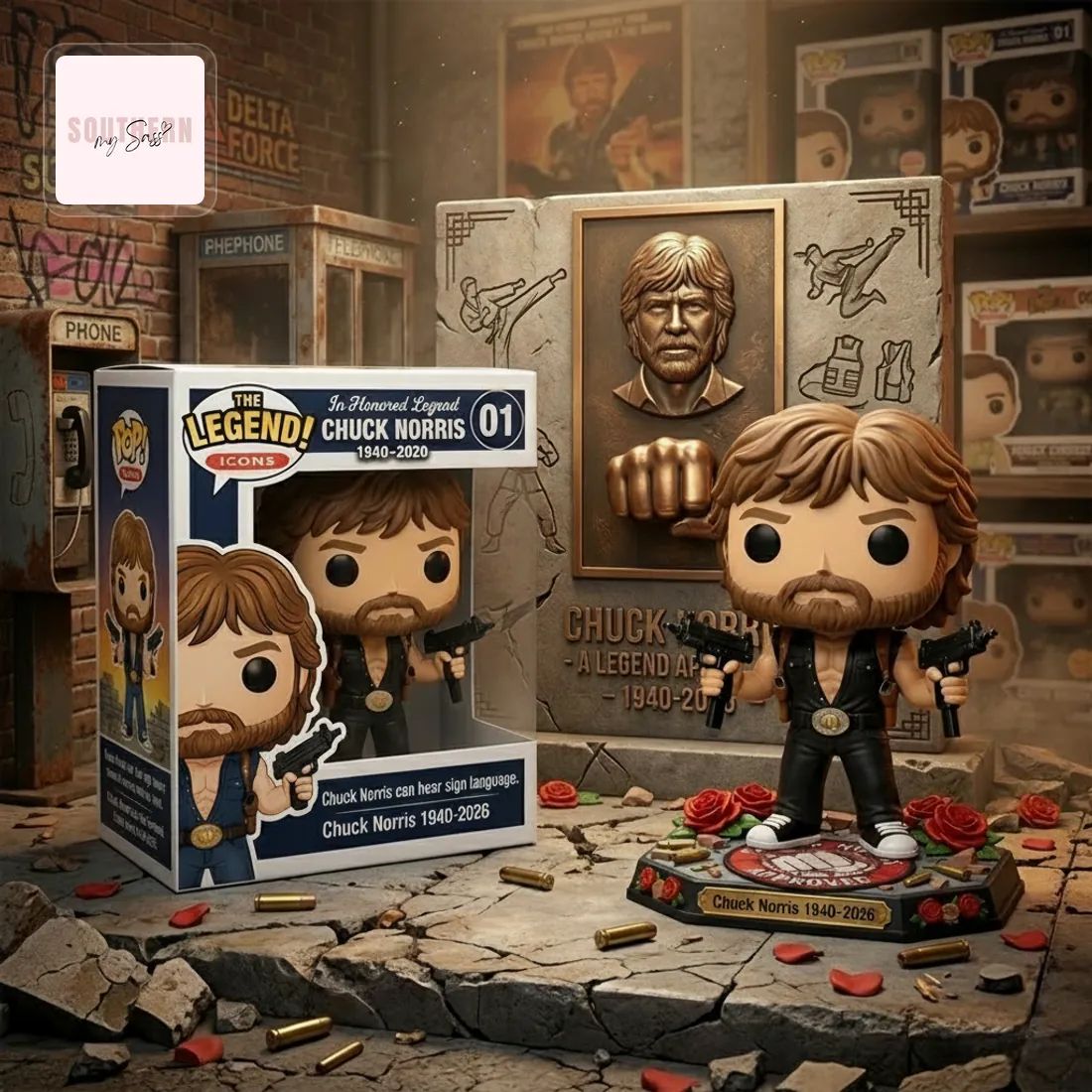 Chuck Norris The Legend 1940-2026 Commemorative Pop Figure Doll