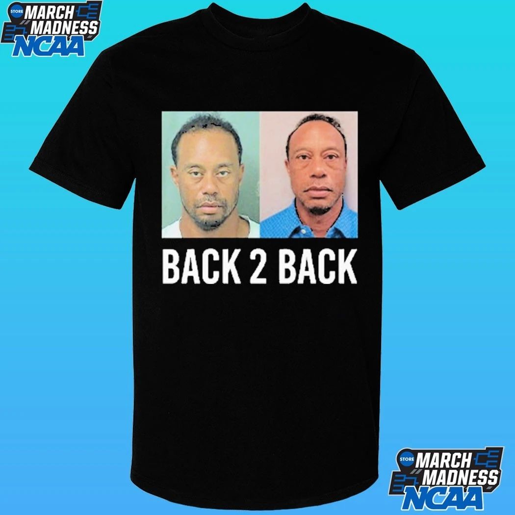 Tiger Woods Back 2 Back Mugshot Shirt