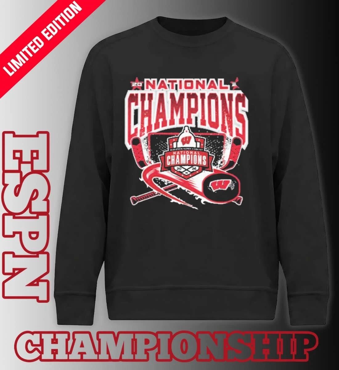 Back-to-back Natty Champs Wisconsin Women’s Hockey Shirt
