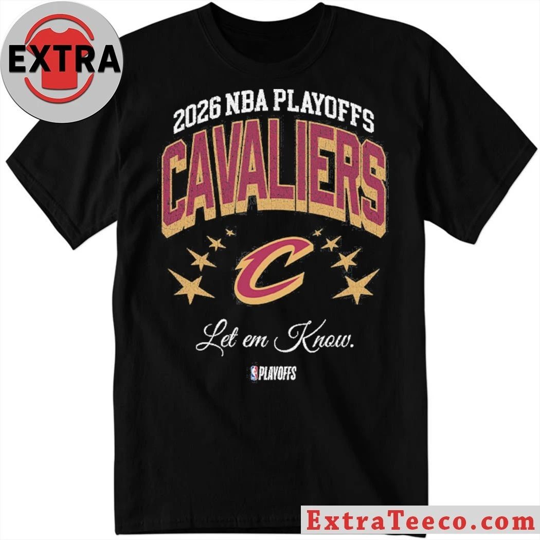 Stadium Essentials Black CAVS NBA Let Em Know Playoffs 2026 Logo T-Shirt
