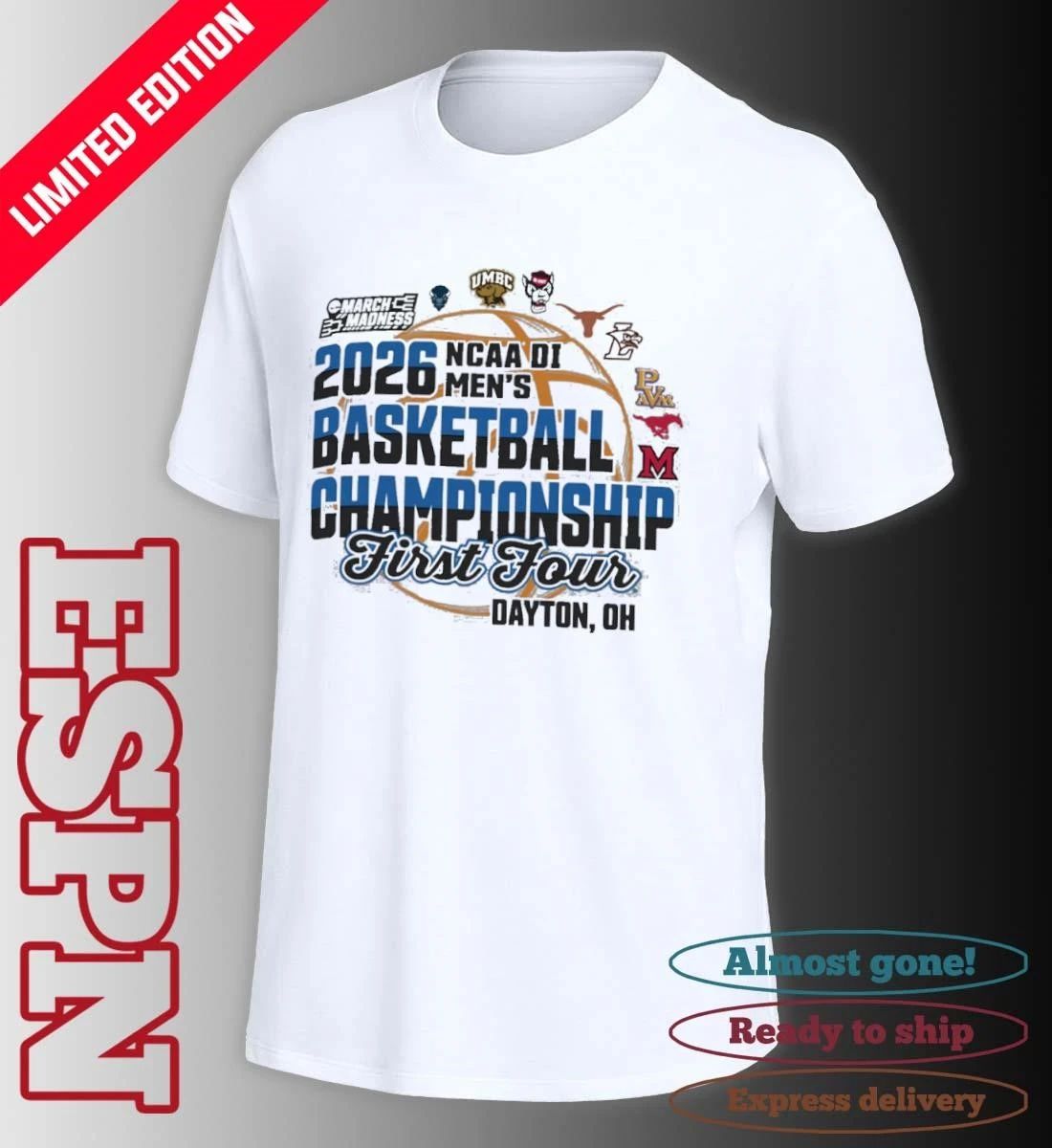 First Four Teams 2026 NCAA DI Men’s Basketball Championship Shirt
