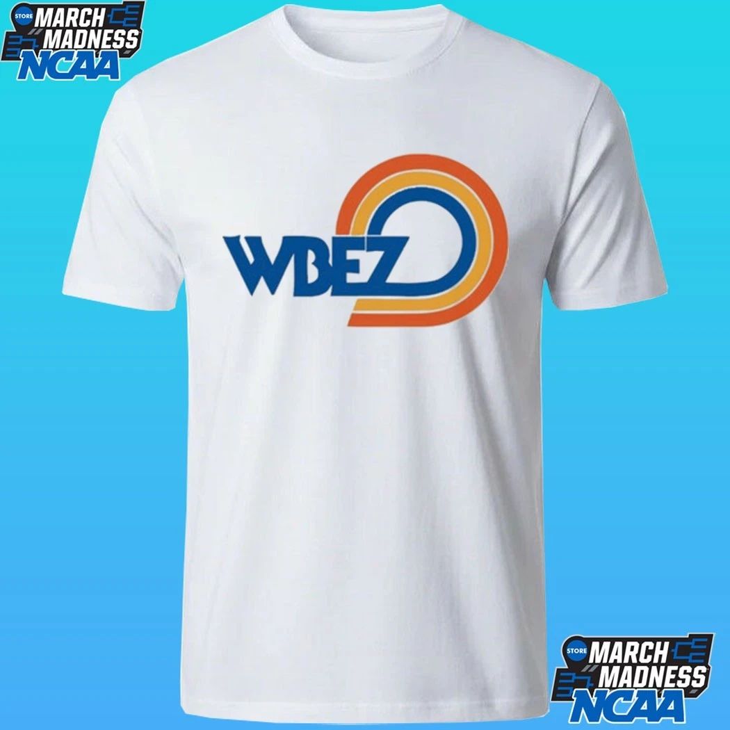 Wbez Vintage Logo White Ringer Shirt