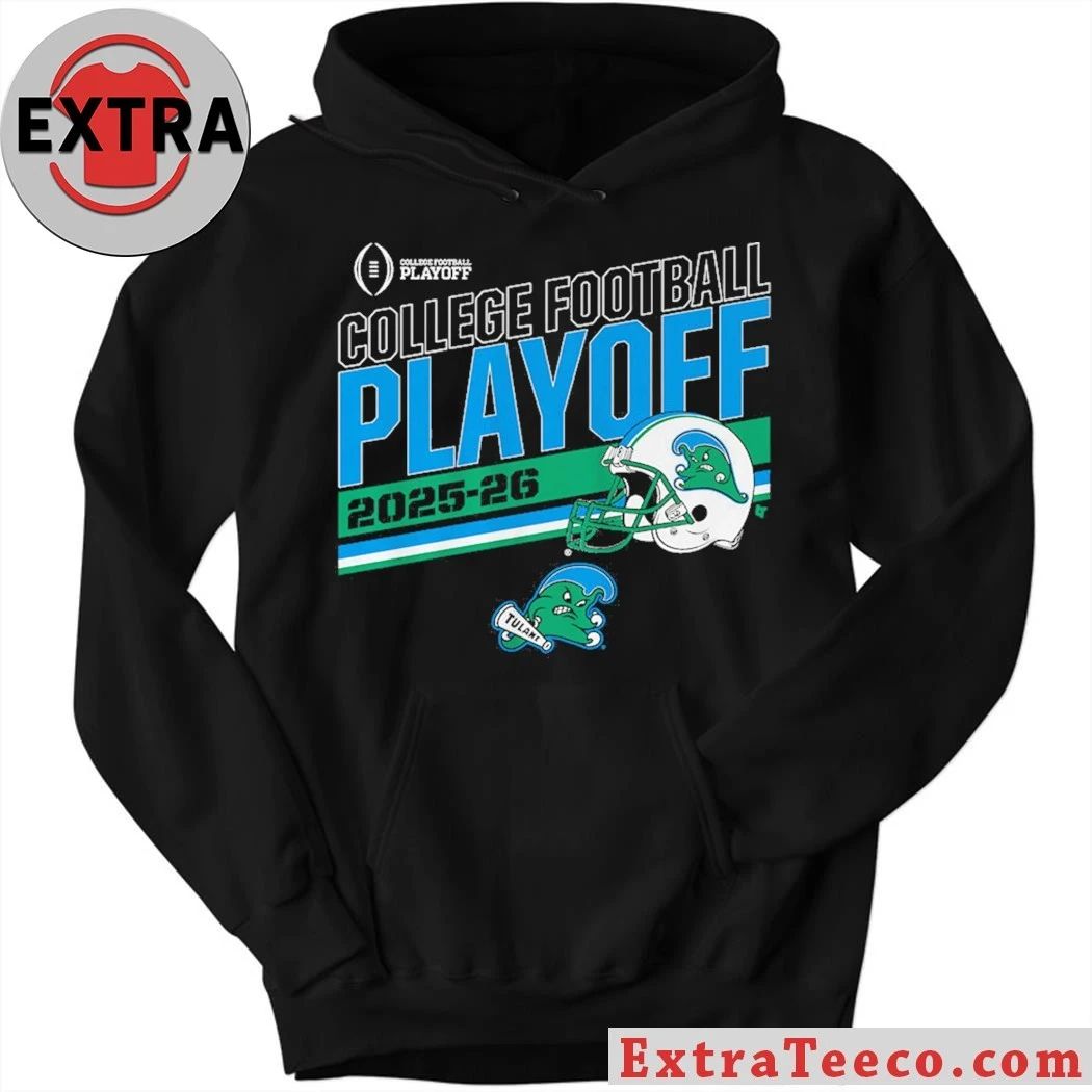 Tulane Football 2025 CFP Stripe Play-PPff Helmet Shirt