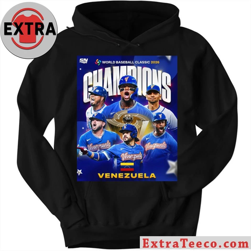 Venezuela won the 2026 World Baseball Classic, defeating the United States by a narrow margin of 3-2 Shirt