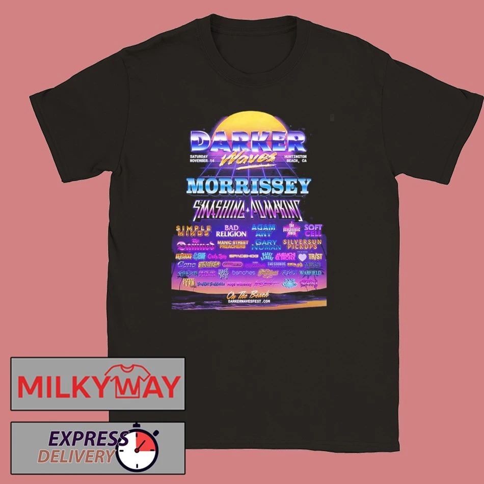 Darker Waves 2026 Festival Full Lineup In Huntington Beach California On November 14 2026 Two Sided T-Shirt