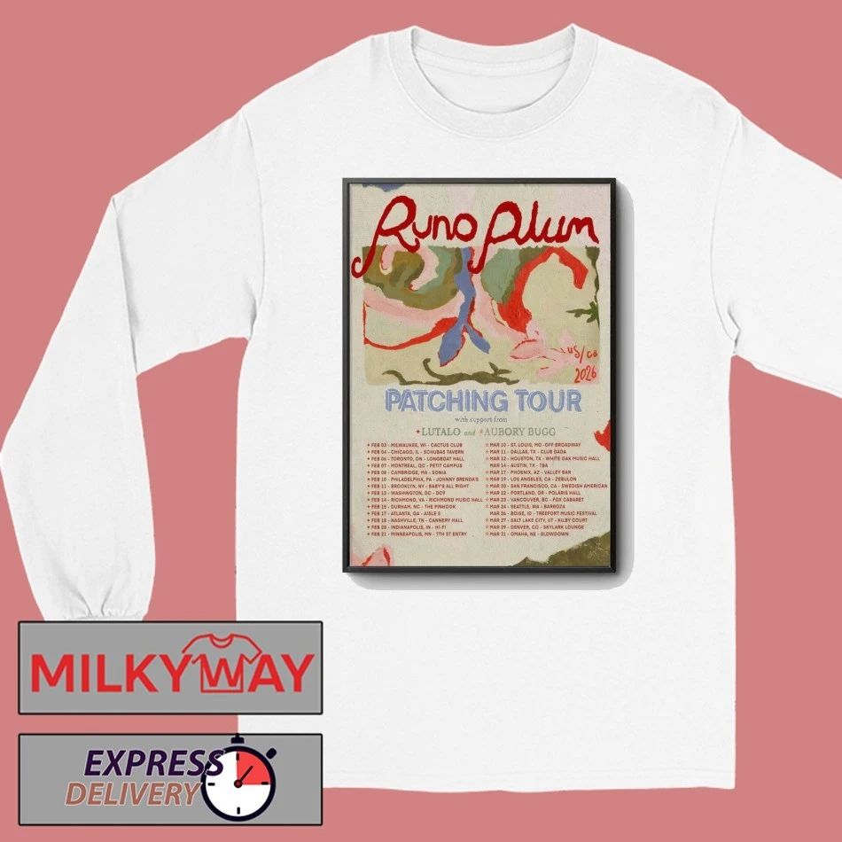 Runo Plum 2026 Patching Tour Poster shirt