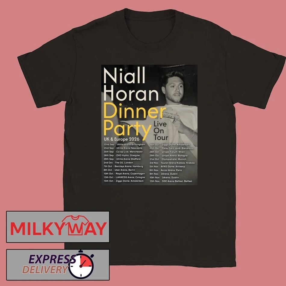 Niall Horan Dinner Party Live On Euro UK Tour Dates 2026 shirt