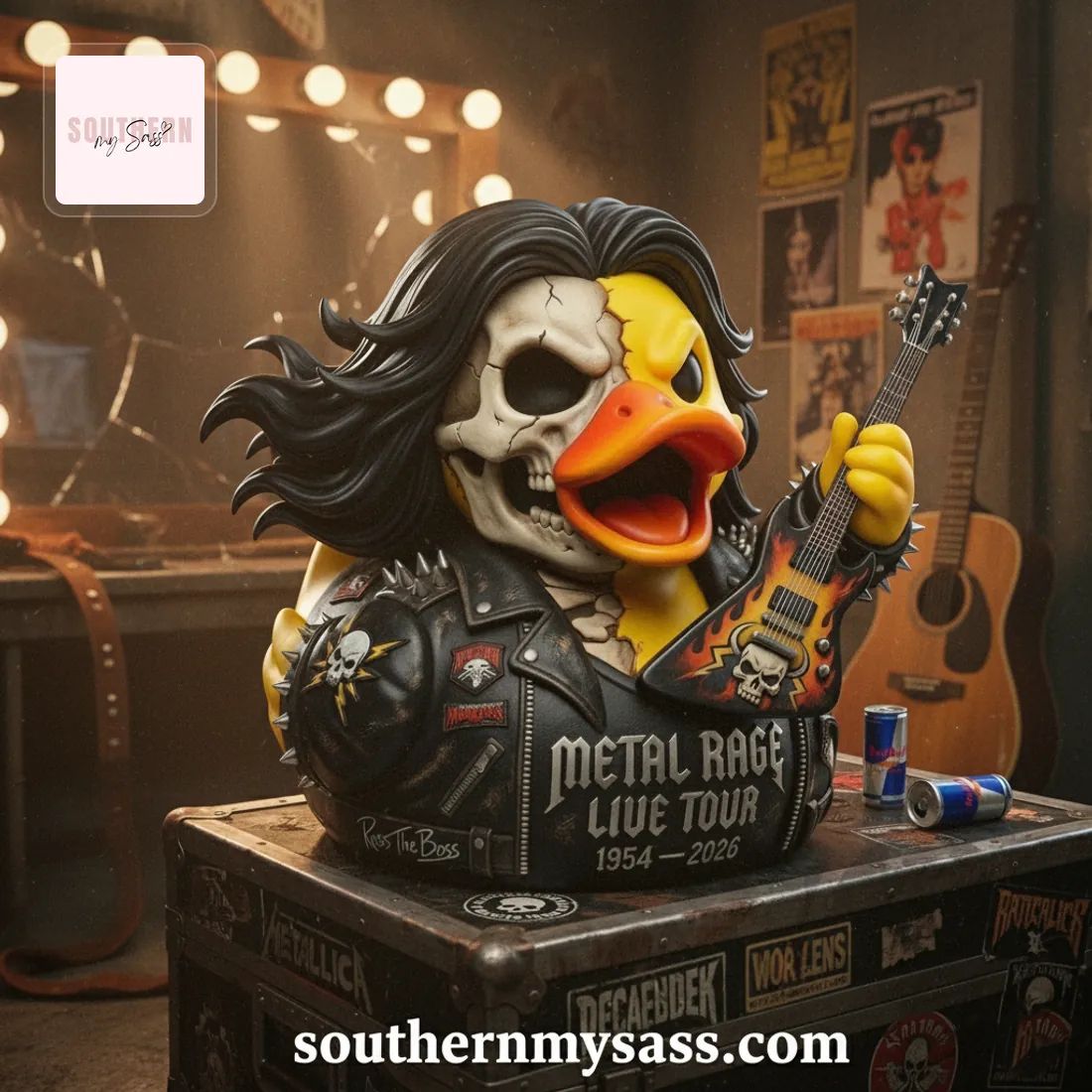 Ross The Boss Metal Rage Live Tour 1954-2026 Skull Rubber Duck