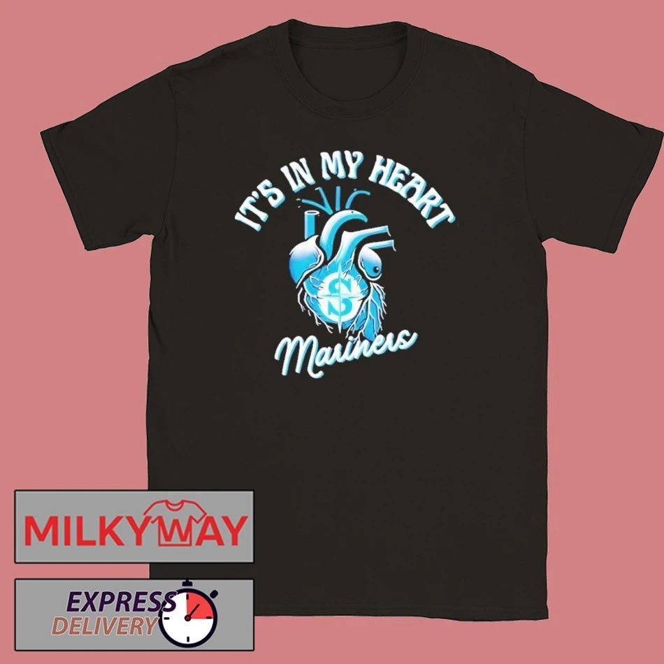 Its In My Heart Seattle Mariners Heartbeat Shirt