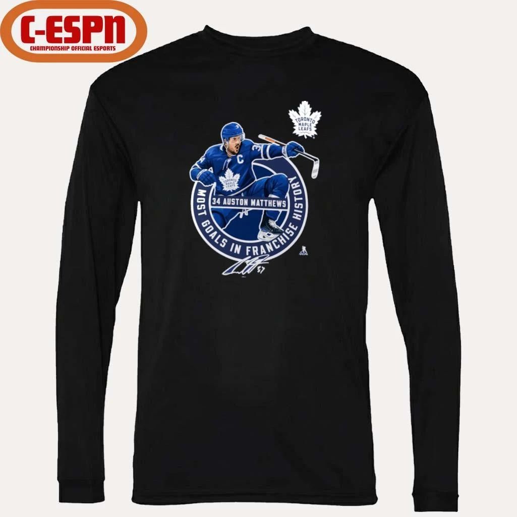 Auston Matthews Toronto Maple Leafs Most Goals in Franchise History T-Shirt