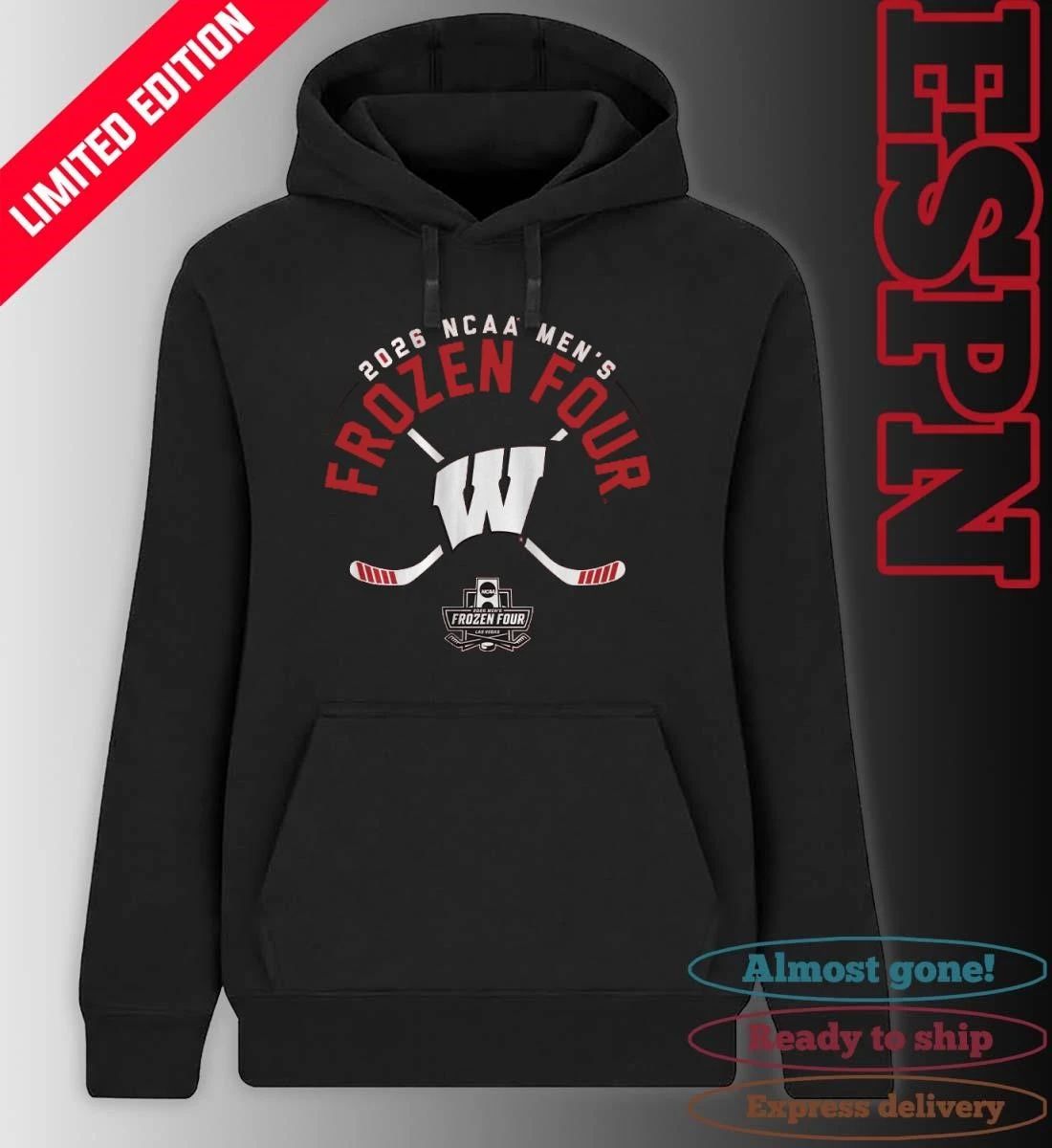 Wisconsin Men’s Hockey 2026 Frozen Four Bound Shirt