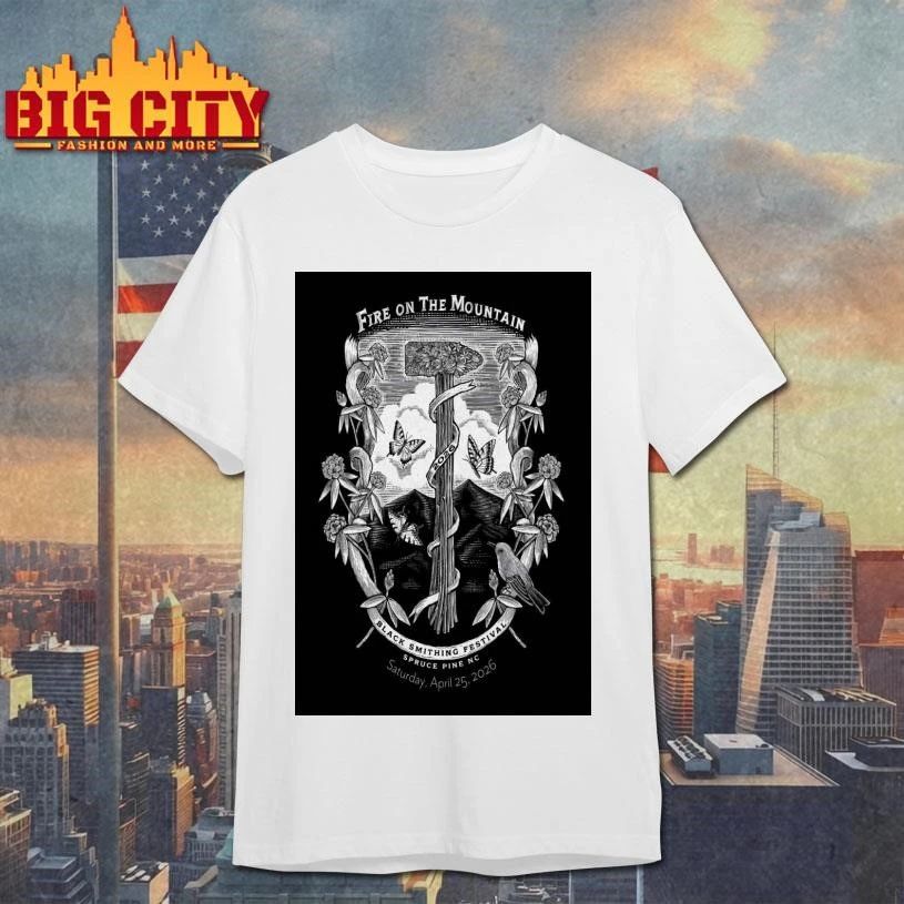 Fire On the Mountain Festival Spruce Pine NC 4-25-2026 Poster Shirt