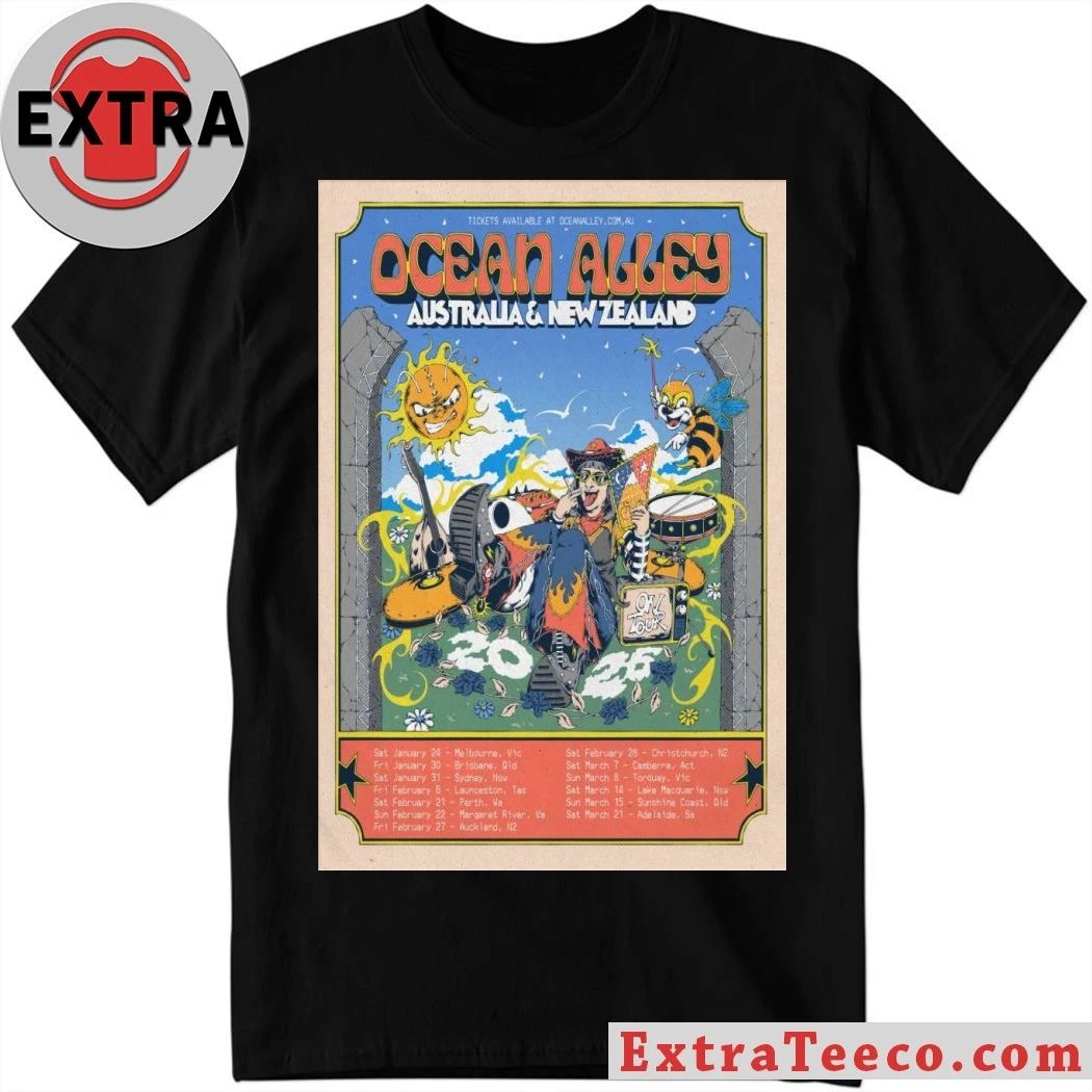 Ocean Alley 2026 Tour AU And NZ Poster Shirt