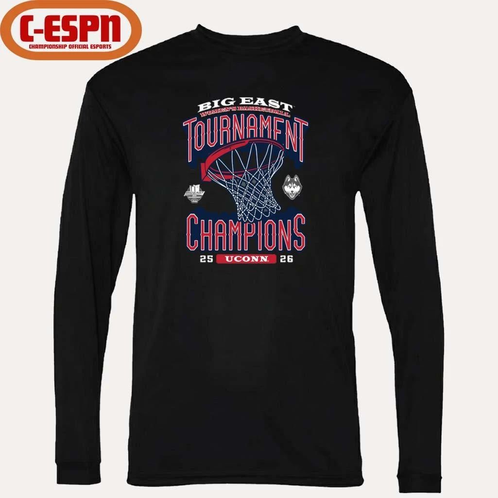 Uconn Huskies Women’s Basketball Big East Tournament Champions Official Locker Room T-Shirt