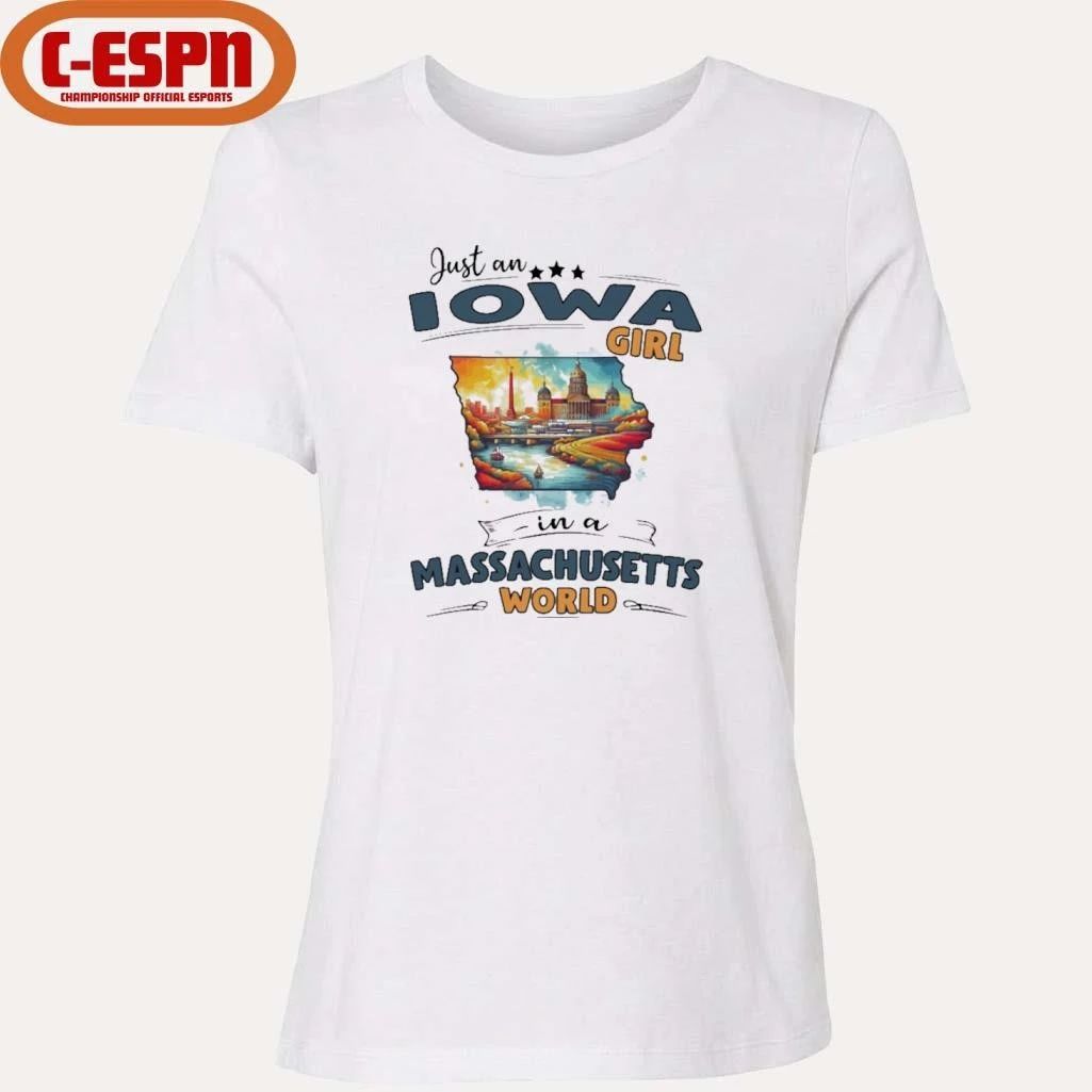 Just An Iowa Girl In A Massachusetts World Retro Shirt