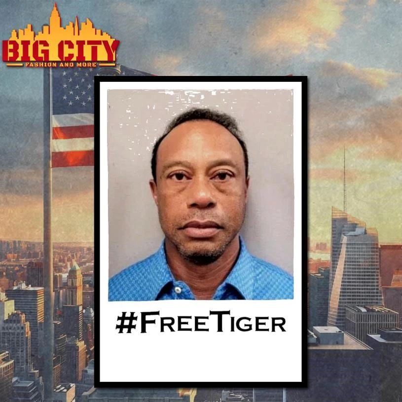 Tiger Woods Mugshot Graphic Funny Shirt