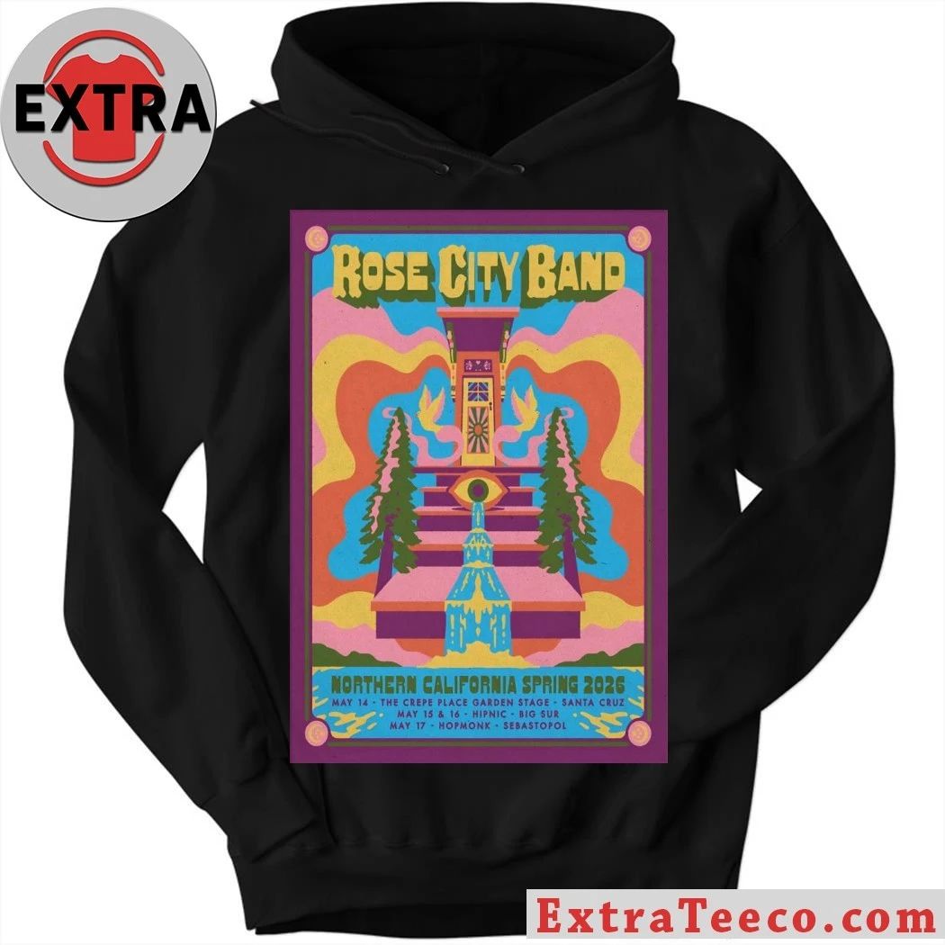Rose City Band Northern California 2026 Spring Tour Poster Shirt