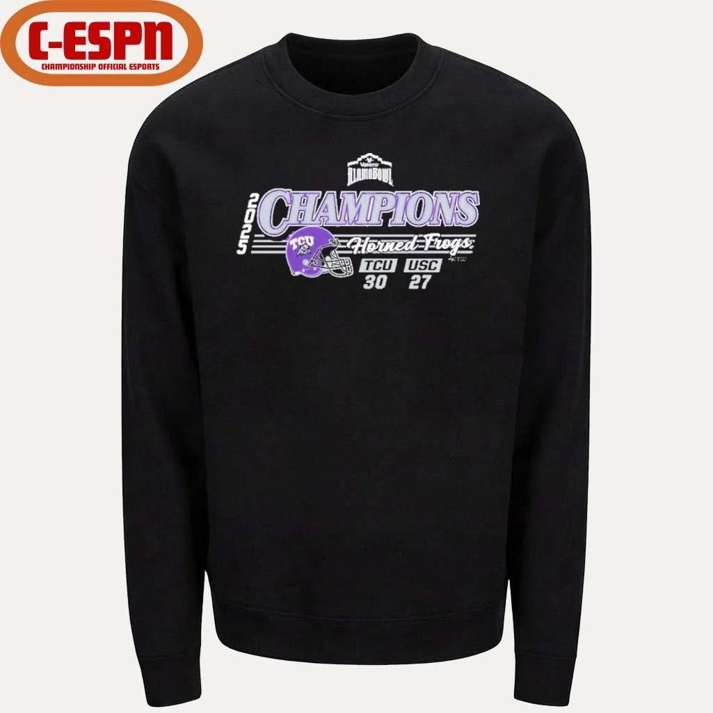 TCU Horned Frogs 2025 Valero Alamo Bowl Champions Score Shirt