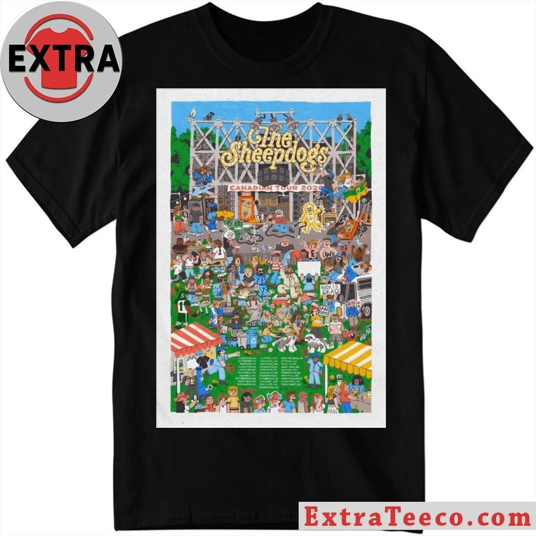 Original The Sheepdogs Canadian Tour 2026 Poster Shirt