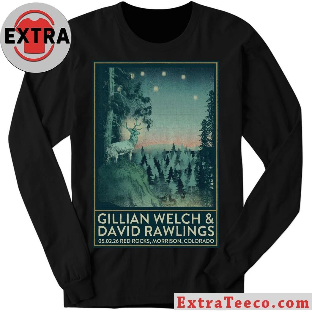Gillian Welch And David Rawlings Red Rocks in Morrison CO 5 2 2026 Poster T-Shirt