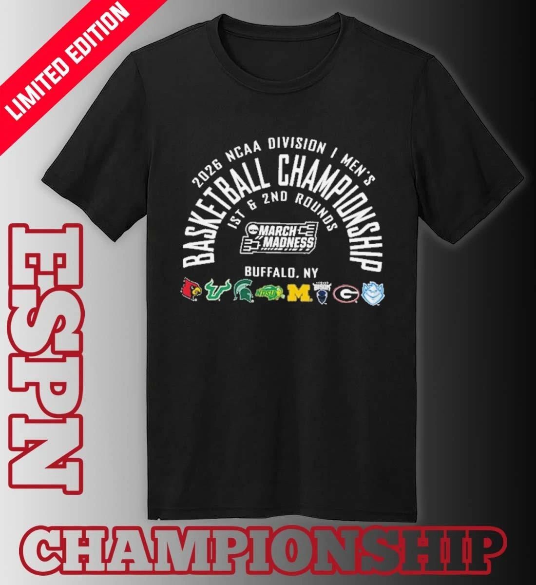 NCAA Men’s March Madness Buffalo, NY 8 Teams T-Shirt