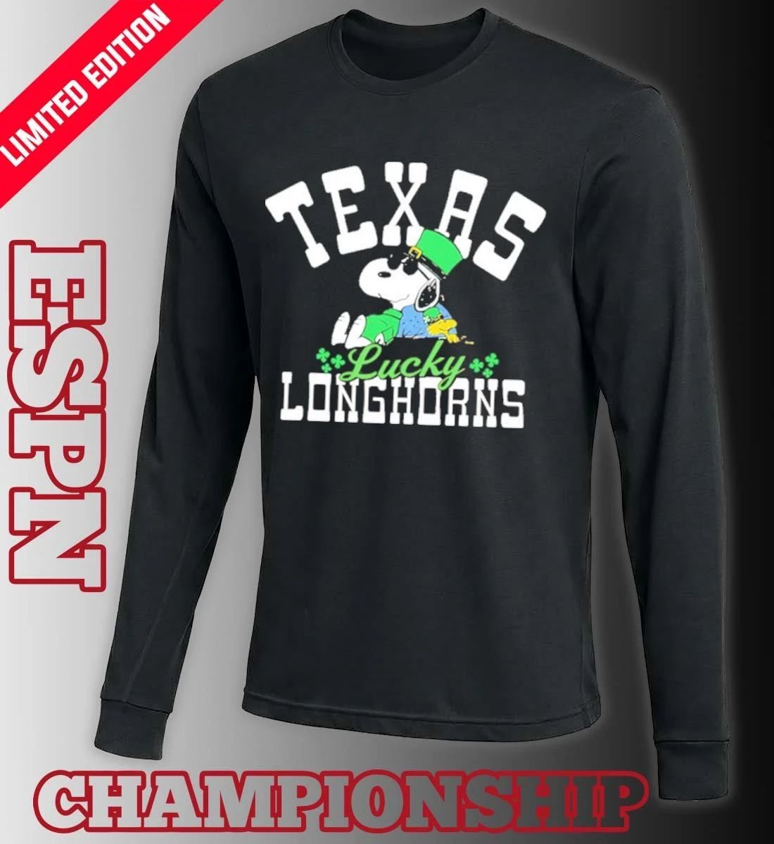 The Peanuts Texas Longhorns St. Patrick’s Day shirt