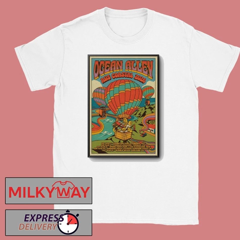 Ocean Alley 2026 AUS NZ Tour Poster Purple shirt
