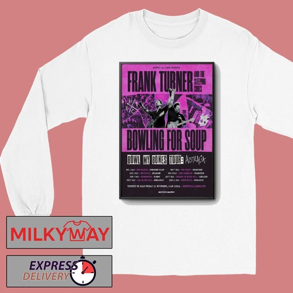 Bowling For Soup 2026 Bowl My Bones Tour AUS Poster shirt