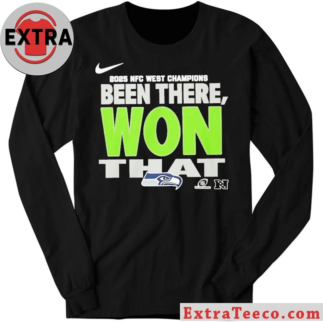 Seahawks 2025 NFC West Division Champions Been There Won That Locker Room Logo Shirt