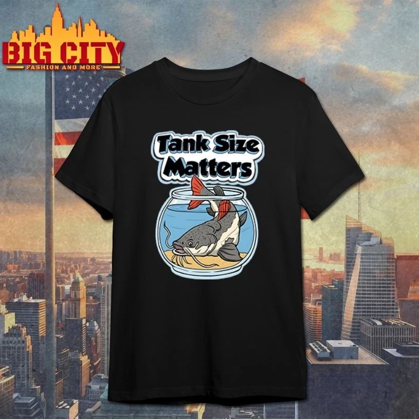 Redtail Catfish Tank Size Matters T-shirt