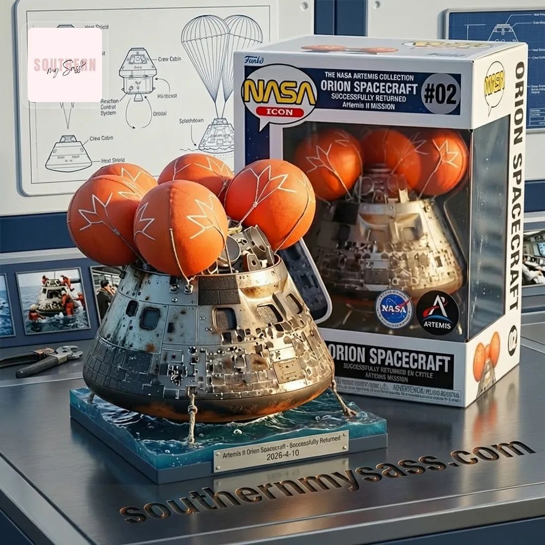 NASA Artemis II Orion Spacecraft Splashdown Funko Pop Figure Doll