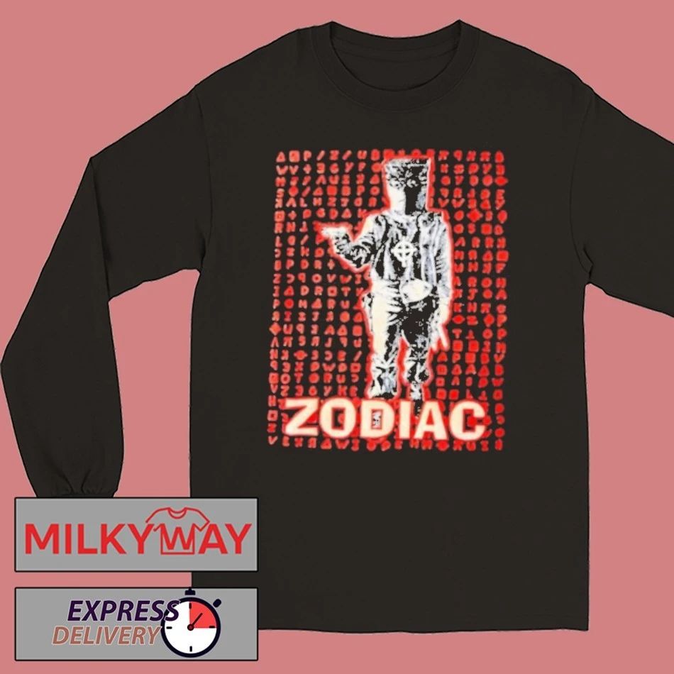 Zodiac Killer Cipher And Masked Figure Graphic Design Shirt