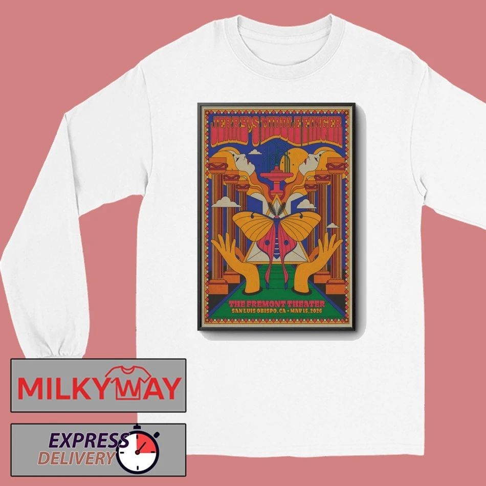 Jerry’s Middle Finger 5 15 2026 San Luis Obispo CA Poster shirt