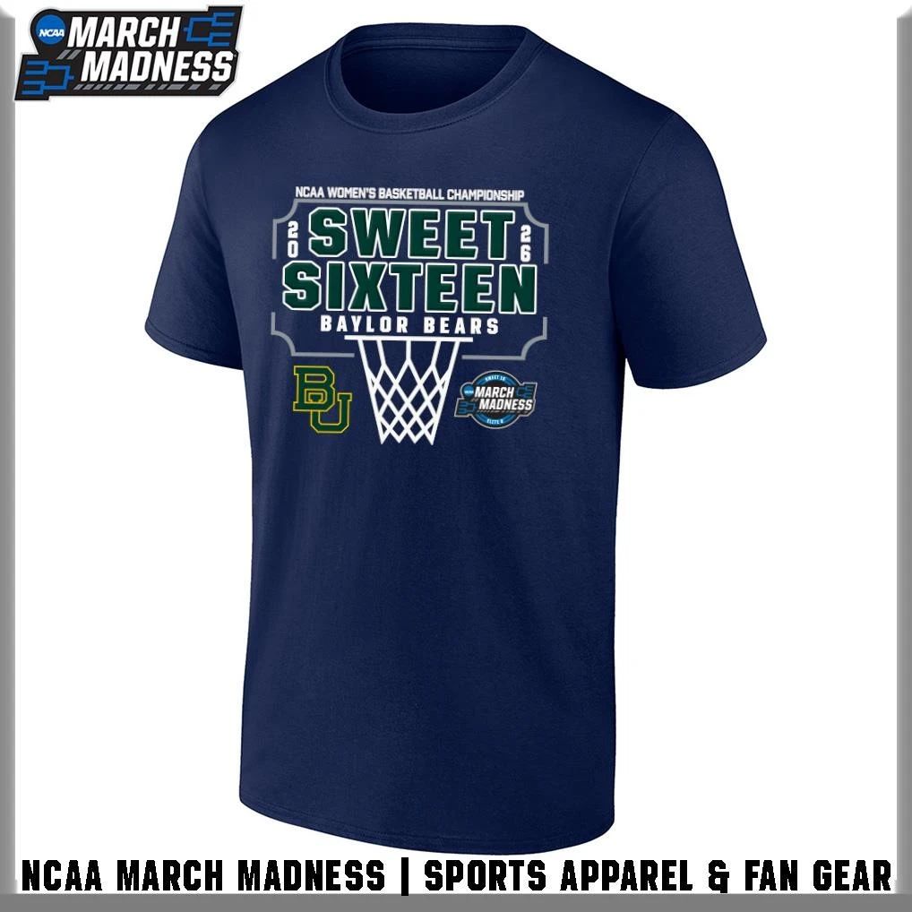 Baylor Bears 2026 NCAA Women’s Basketball Tournament March Madness Sweet Sixteen T-Shirt