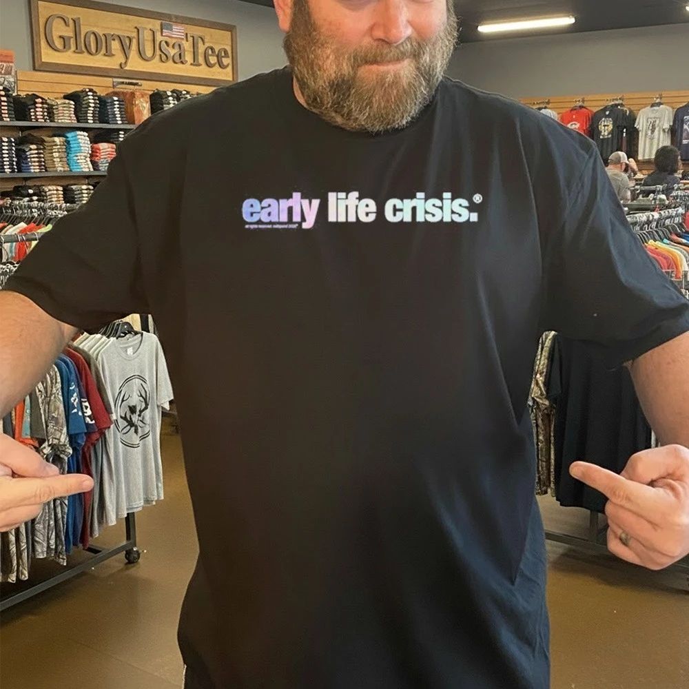 Nettspend Early Life Crisis Black Holographic T-Shirt