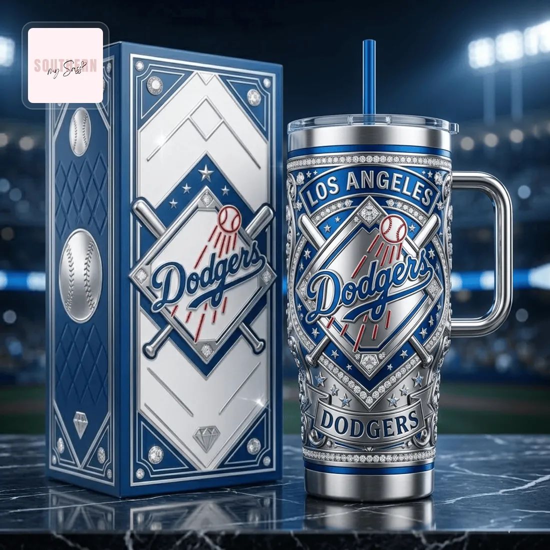 Los Angeles Dodgers Premium 3D Design Tumbler With Handle