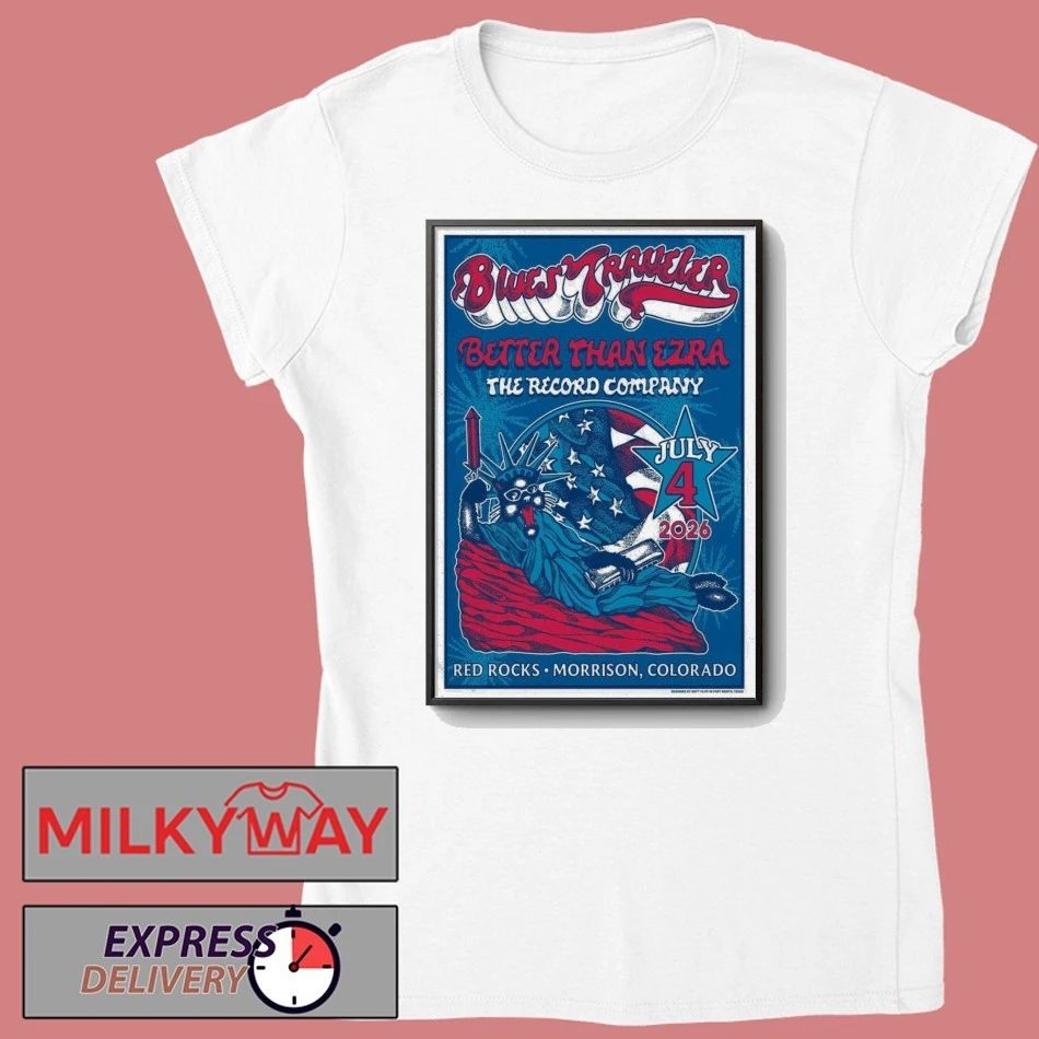Poster Blues TravelerJuly 04 2026 Red Rocks shirt