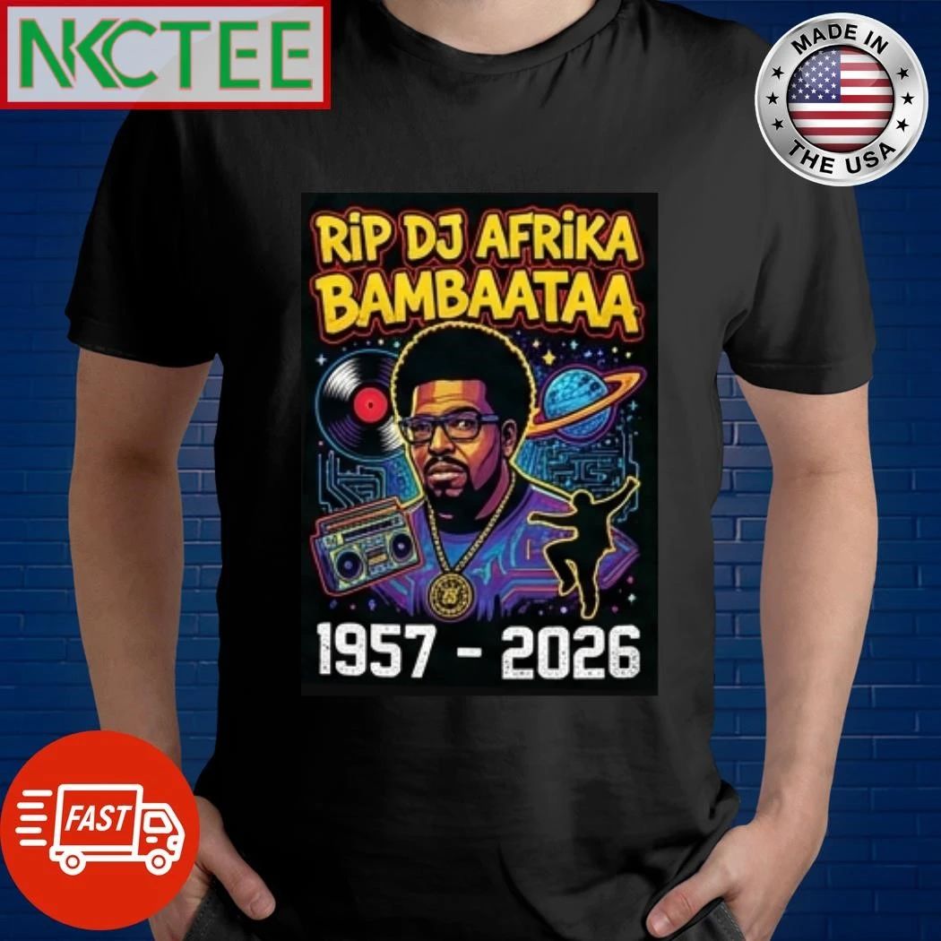 NKCtees RIP DJ Afrika Bambaataa 1957 2026 Memorial Graphic shirt