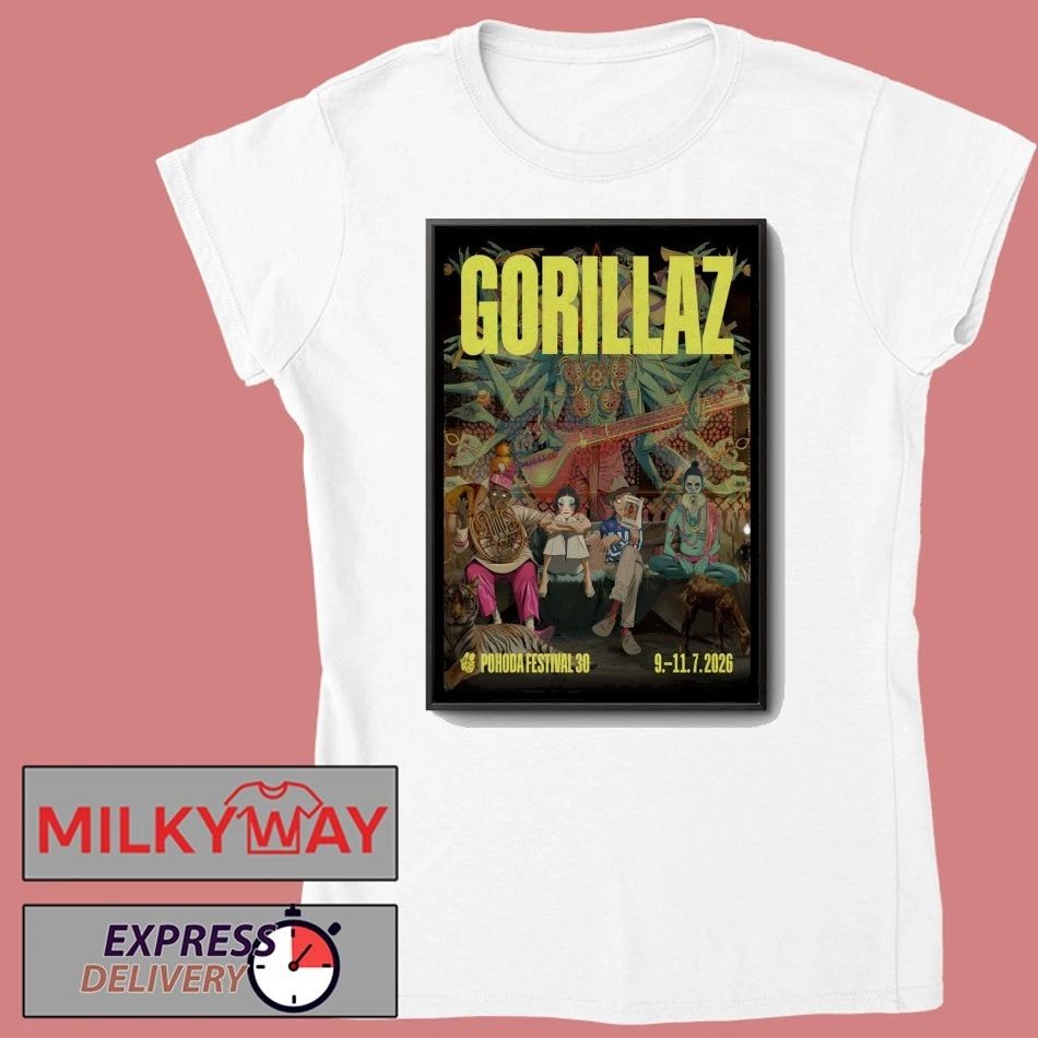Gorillaz Jul 9-11 2026 Pohoda Festival Trenčín Slovakia Poster shirt