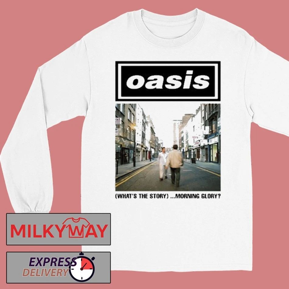 Oasis WHITE Tee What’s The Story Morning Glory shirt