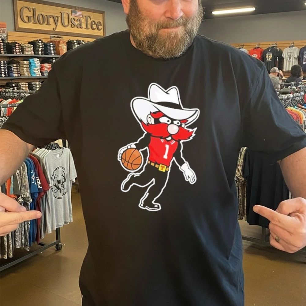 Grant McCasland Wears Raider Red Mascots Shirt