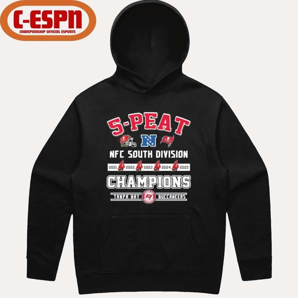 5 Peat NFC South Champions Tampa Bay Buccaneers Shirt