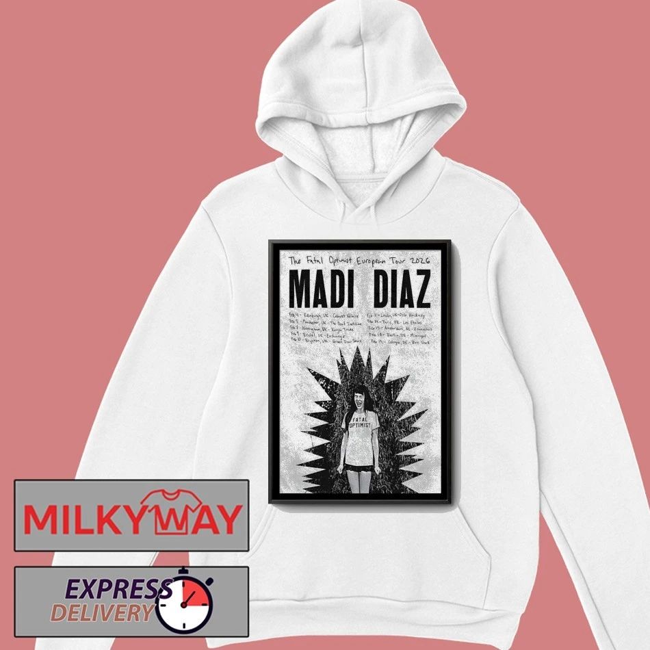 Madi Diaz The Fatal Optimist European Tour 2026 Poster shirt