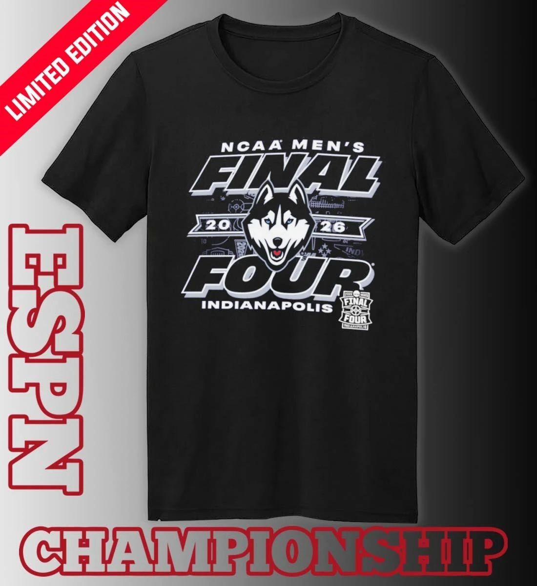 Men’s Final Four 2026 Uconn Huskies Indianapolis Shirt