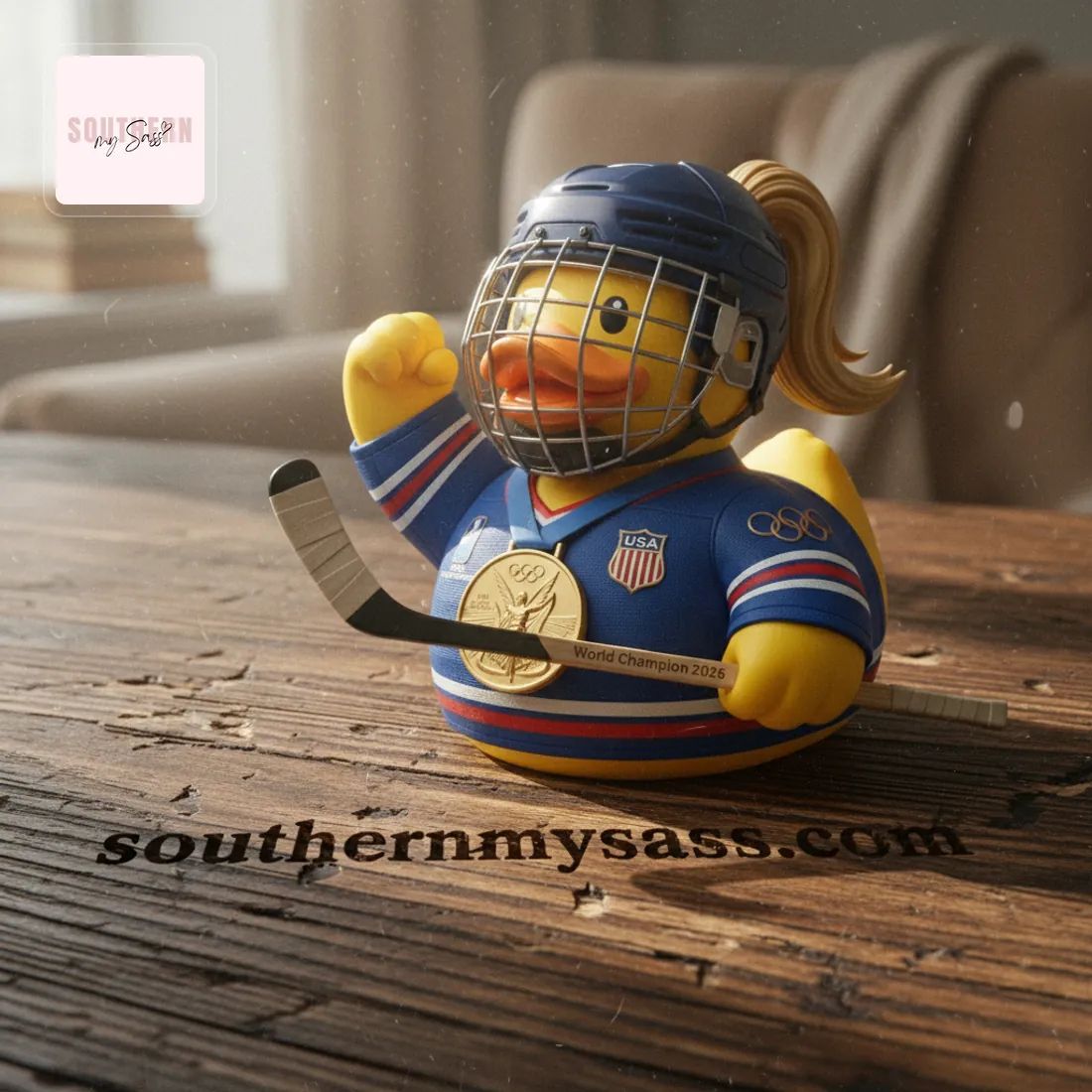USA Ice Hockey World Champion 2026 Collectible Rubber Duck